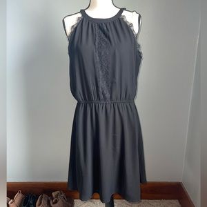 Black dress with lace detail